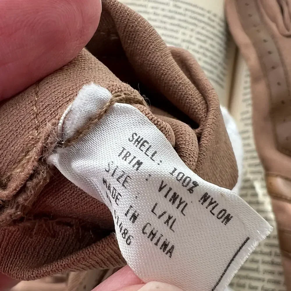 Vintage 90s Brown Tan Driving Gloves Large